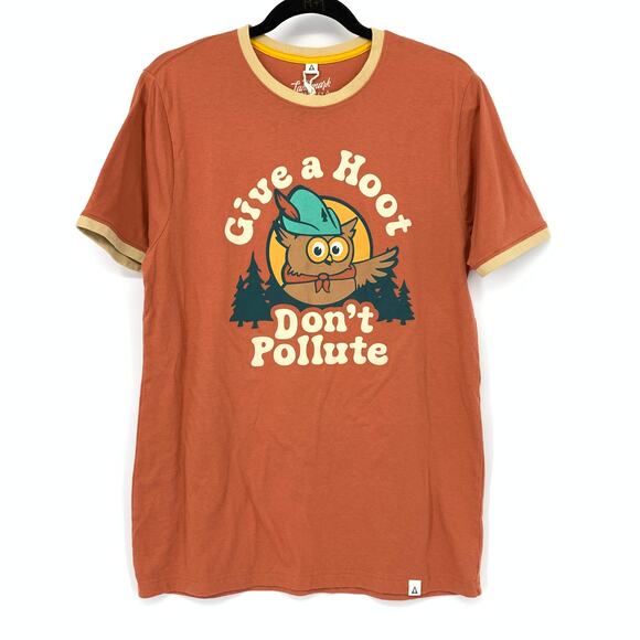 The Landmark Project Give a Hoot Don't Pollute Graphic T-Shirt Womens Size M - Picture 1 of 5